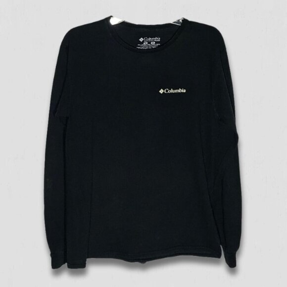 Columbia Black Cotton Long Sleeve Graphic T-Shirt Men's M - Picture 2 of 10